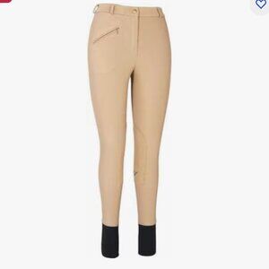 TuffRider Front Zip Knee Patch Breeches Taupe Ladies 30 NWT